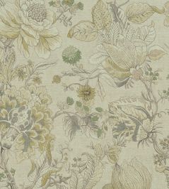 Sissinghurst Fabric by Clarke & Clarke Citron/Natural Sissinghurst Fabric by Clarke & Clarke Citron/Natural