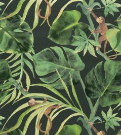 Monkey Business Fabric by Clarke & Clarke Charcoal Monkey Business Fabric by Clarke & Clarke Charcoal