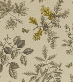 Hortus Fabric by Clarke & Clarke Charcoal / Ochre Hortus Fabric by Clarke & Clarke Charcoal / Ochre