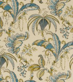 Ophelia Fabric by Clarke & Clarke Teal / Spice Ophelia Fabric by Clarke & Clarke Teal / Spice