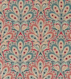Persia Fabric by Clarke & Clarke Denim / Raspberry Persia Fabric by Clarke & Clarke Denim / Raspberry