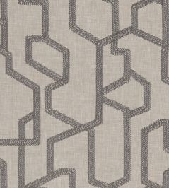 Labyrinth Fabric by Clarke & Clarke Charcoal Labyrinth Fabric by Clarke & Clarke Charcoal