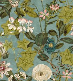 Passiflora Fabric by Clarke & Clarke Mineral / Blush Passiflora Fabric by Clarke & Clarke Mineral / Blush