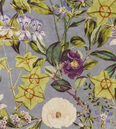 Passiflora Fabric by Clarke & Clarke Slate / Amethyst Passiflora Fabric by Clarke & Clarke Slate / Amethyst