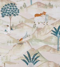 Sahara Fabric by Clarke & Clarke Teal/Spice Sahara Fabric by Clarke & Clarke Teal/Spice