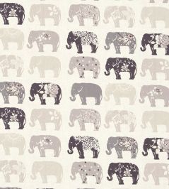 Elephants Fabric by Studio G Natural Elephants Fabric by Studio G Natural