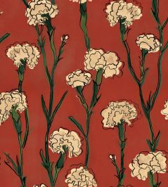 Clavelitos Wallpaper by Tres Tintas Red Clavelitos Wallpaper by Tres Tintas Red