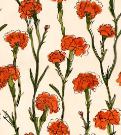 Clavelitos Wallpaper by Tres Tintas White Clavelitos Wallpaper by Tres Tintas White