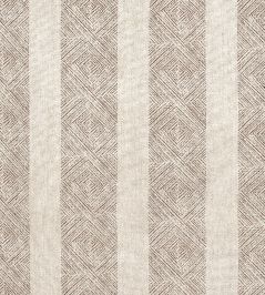 Clipperton Stripe Fabric by Anna French Brown on Natural Clipperton Stripe Fabric by Anna French Brown on Natural