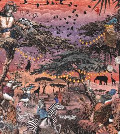 Club Safari Wallpaper by Brand McKenzie Violet Petal Club Safari Wallpaper by Brand McKenzie Violet Petal