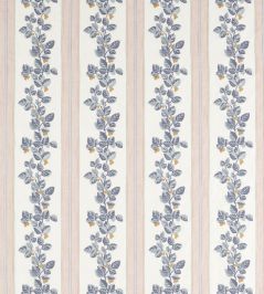Cobnut Stripe Fabric by Sanderson Porcelain/Blossom Cobnut Stripe Fabric by Sanderson Porcelain/Blossom