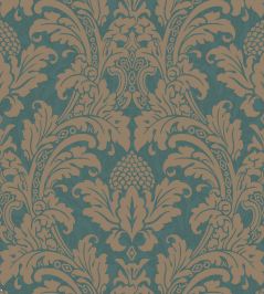 Blake Wallpaper by Cole & Son Teal & Silver Blake Wallpaper by Cole & Son Teal & Silver
