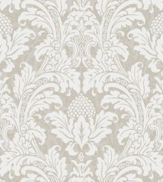 Blake Wallpaper by Cole & Son White & Silver Blake Wallpaper by Cole & Son White & Silver