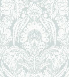 Chatterton Wallpaper by Cole & Son Pale Blue & White Chatterton Wallpaper by Cole & Son Pale Blue & White