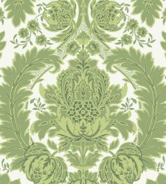 Coleridge Wallpaper by Cole & Son Green & Ivory Coleridge Wallpaper by Cole & Son Green & Ivory