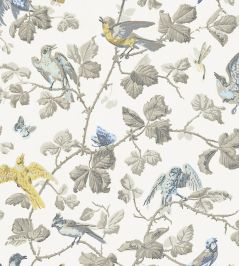 Winter Birds Wallpaper by Cole & Son Yellow & Stone Winter Birds Wallpaper by Cole & Son Yellow & Stone