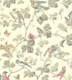Winter Birds Wallpaper by Cole & Son Rose & Old Olive Winter Birds Wallpaper by Cole & Son Rose & Old Olive