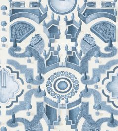 Topiary Wallpaper by Cole & Son China Blue Topiary Wallpaper by Cole & Son China Blue