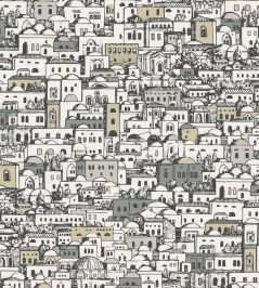 Mediterranea Wallpaper by Cole & Son White & Metallic Mediterranea Wallpaper by Cole & Son White & Metallic