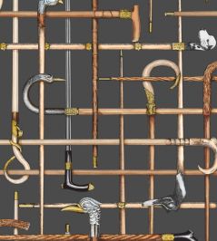 Bastoni Wallpaper by Cole & Son Charcoal Bastoni Wallpaper by Cole & Son Charcoal