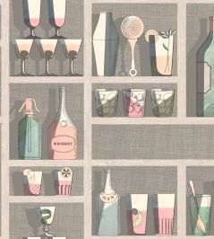 Cocktails Wallpaper by Cole & Son Pastel Cocktails Wallpaper by Cole & Son Pastel