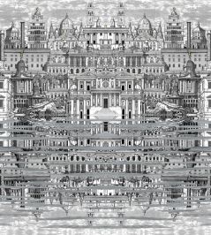 Riflesso Wallpaper by Cole & Son Black and White Riflesso Wallpaper by Cole & Son Black and White