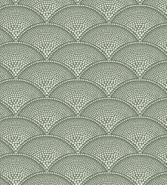 Feather Fan Fabric by Cole & Son Old Olive Feather Fan Fabric by Cole & Son Old Olive