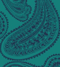 Rajapur Velvet Fabric by Cole & Son Viridian Rajapur Velvet Fabric by Cole & Son Viridian