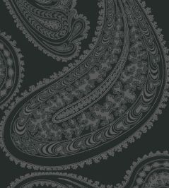 Rajapur Velvet Fabric by Cole & Son Charcoal Rajapur Velvet Fabric by Cole & Son Charcoal