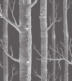 Woods Fabric by Cole & Son Parchment/Charcoal Woods Fabric by Cole & Son Parchment/Charcoal