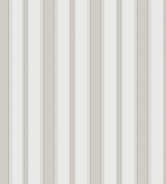Cambridge Stripe Wallpaper by Cole & Son Stone/White Cambridge Stripe Wallpaper by Cole & Son Stone/White
