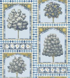 Sultans Palace Wallpaper by Cole & Son China Blue/Ochre Sultans Palace Wallpaper by Cole & Son China Blue/Ochre