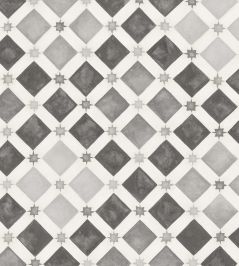 Zellige Wallpaper by Cole & Son Soot/Snow Zellige Wallpaper by Cole & Son Soot/Snow