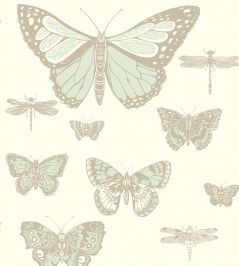 Butterflies & Dragonflies Wallpaper by Cole & Son Duck Egg & Ivory Butterflies & Dragonflies Wallpaper by Cole & Son Duck Egg & Ivory