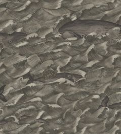 Melville Wallpaper by Cole & Son Metallic Charcoal Melville Wallpaper by Cole & Son Metallic Charcoal