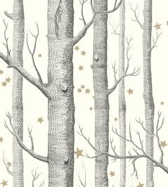 Woods & Stars Wallpaper by Cole & Son Black & White Woods & Stars Wallpaper by Cole & Son Black & White