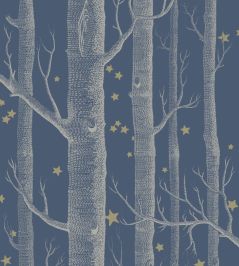 Woods & Stars Wallpaper by Cole & Son Midnight Woods & Stars Wallpaper by Cole & Son Midnight
