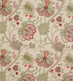 Baptista Linen Fabric by Colefax and Fowler Pink/Green Baptista Linen Fabric by Colefax and Fowler Pink/Green