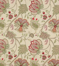 Baptista Silk Fabric by Colefax and Fowler Pink/Green Baptista Silk Fabric by Colefax and Fowler Pink/Green