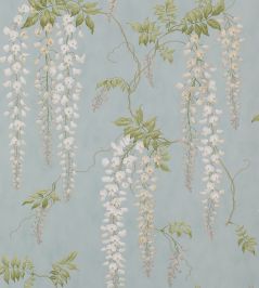 Seraphina Wallpaper by Colefax and Fowler Aqua Seraphina Wallpaper by Colefax and Fowler Aqua