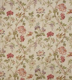 Leonora Fabric by Colefax And Fowler Red/Green Leonora Fabric by Colefax And Fowler Red/Green