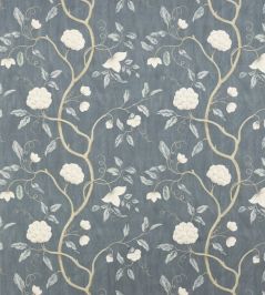 Snow Tree Fabric by Colefax And Fowler Blue Snow Tree Fabric by Colefax And Fowler Blue
