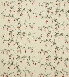 Viviers Fabric by Colefax And Fowler Tomato/Green Viviers Fabric by Colefax And Fowler Tomato/Green
