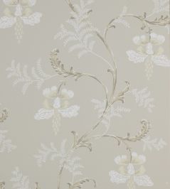 Bellflower Wallpaper by Colefax and Fowler Silver Bellflower Wallpaper by Colefax and Fowler Silver