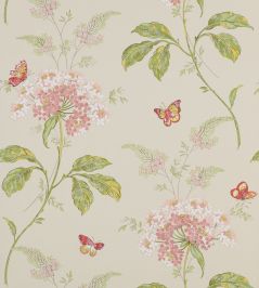 Messina Wallpaper by Colefax and Fowler Pink/Green Messina Wallpaper by Colefax and Fowler Pink/Green