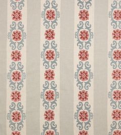 Theodore Fabric by Colefax and Fowler Tomato/Blue Theodore Fabric by Colefax and Fowler Tomato/Blue