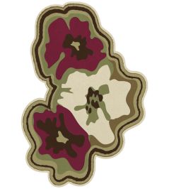 Collina Strada Petal Rug by Layered Olive Plum Collina Strada Petal Rug by Layered Olive Plum