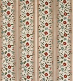 Colmar Fabric by Nina Campbell Beige/Russet/Teal Colmar Fabric by Nina Campbell Beige/Russet/Teal