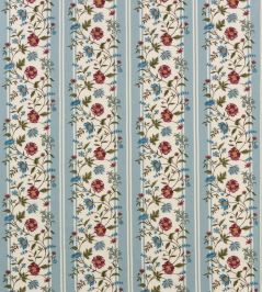 Colmar Fabric by Nina Campbell Blue/Mulberry/Olive Colmar Fabric by Nina Campbell Blue/Mulberry/Olive