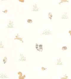 Companions Of The Forest Wallpaper by Casadeco Vert Amande Companions Of The Forest Wallpaper by Casadeco Vert Amande